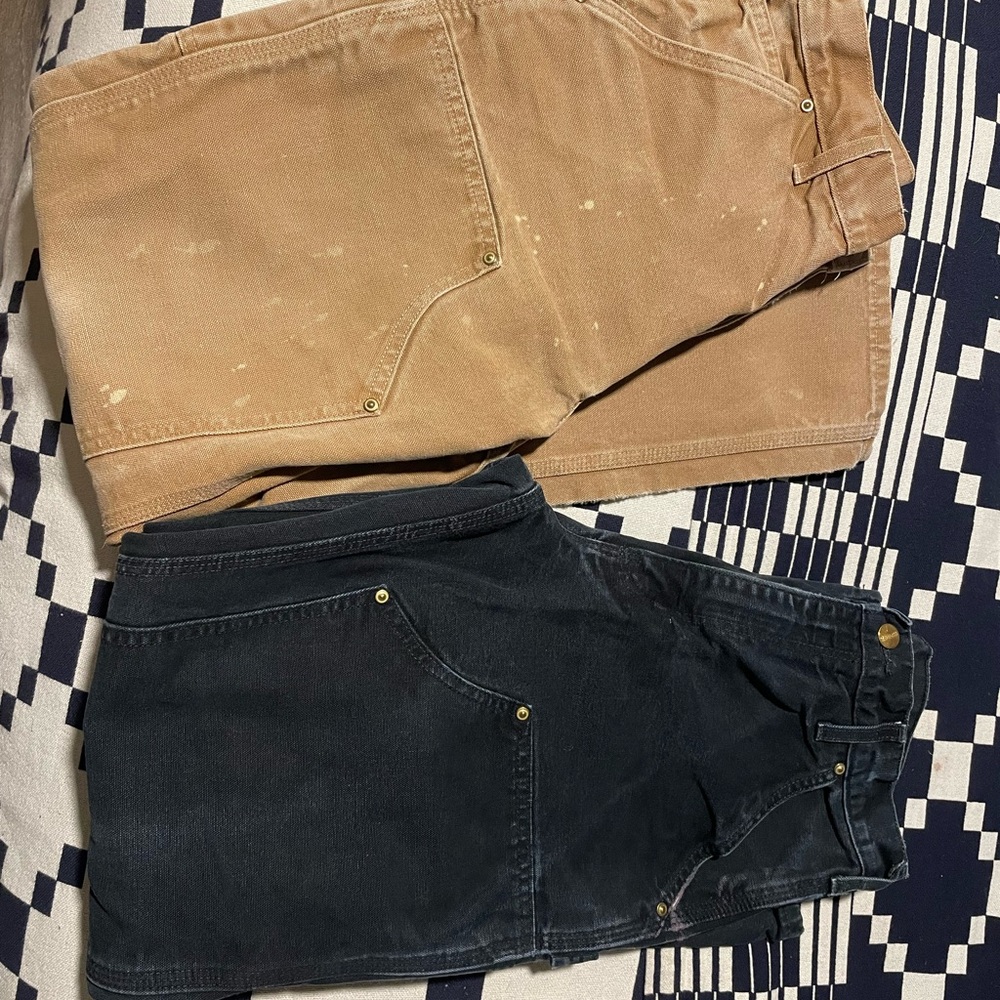 Carhartt Double-Front Dungaree Pants 2 pairs 30x32